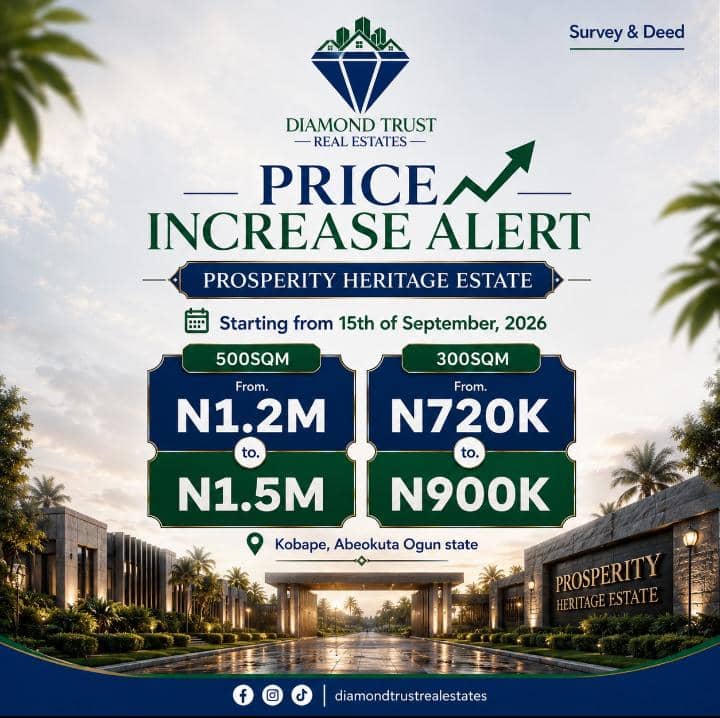 Prosperity Heritage Estate price increase flyer